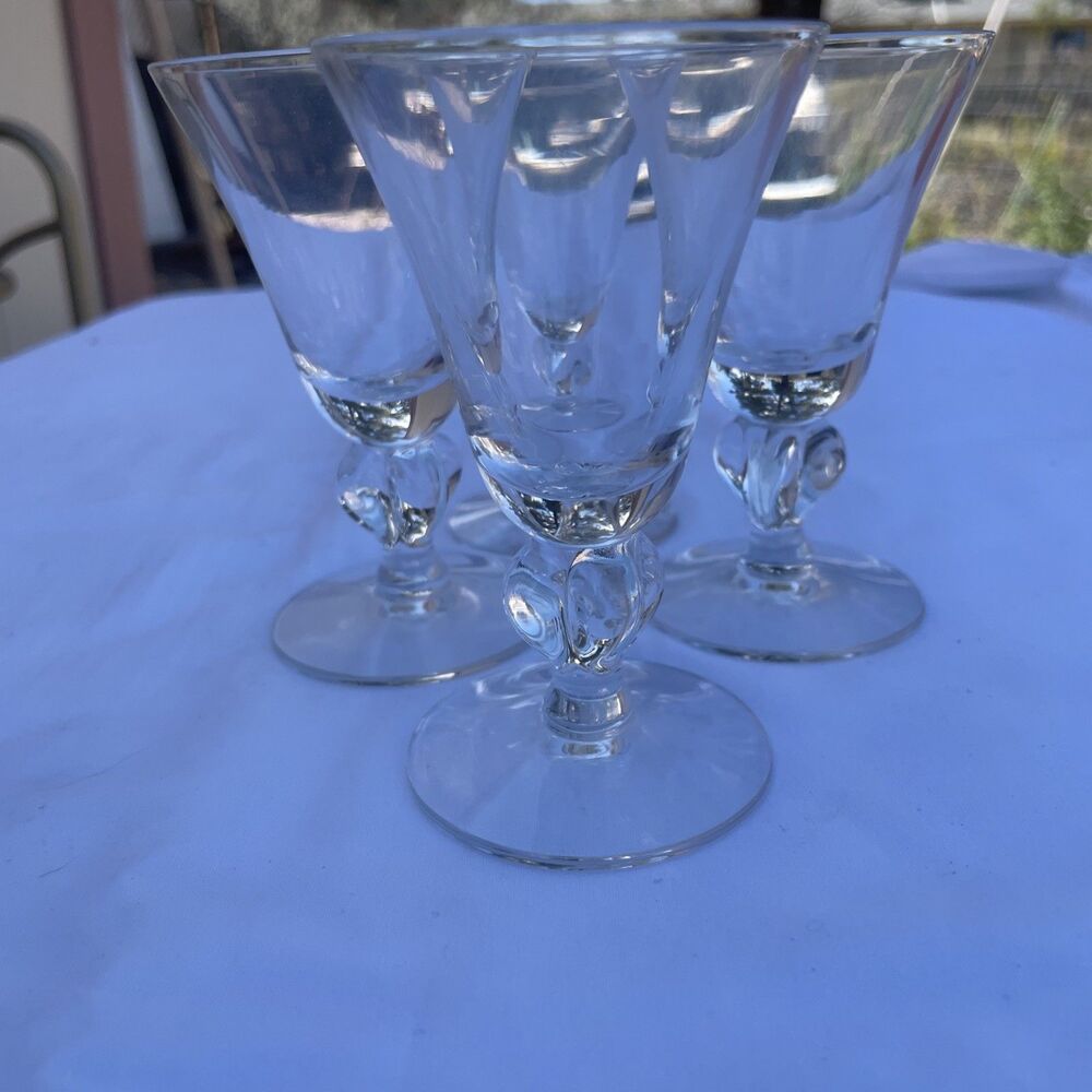 EXCELLENT CONDITION Set 4 Swedish Gulli Ingrid Cordial Dessert Glass - 4” MCM
